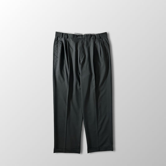 Zanella Charcoal Gray Wool Pleated Trousers Size 36