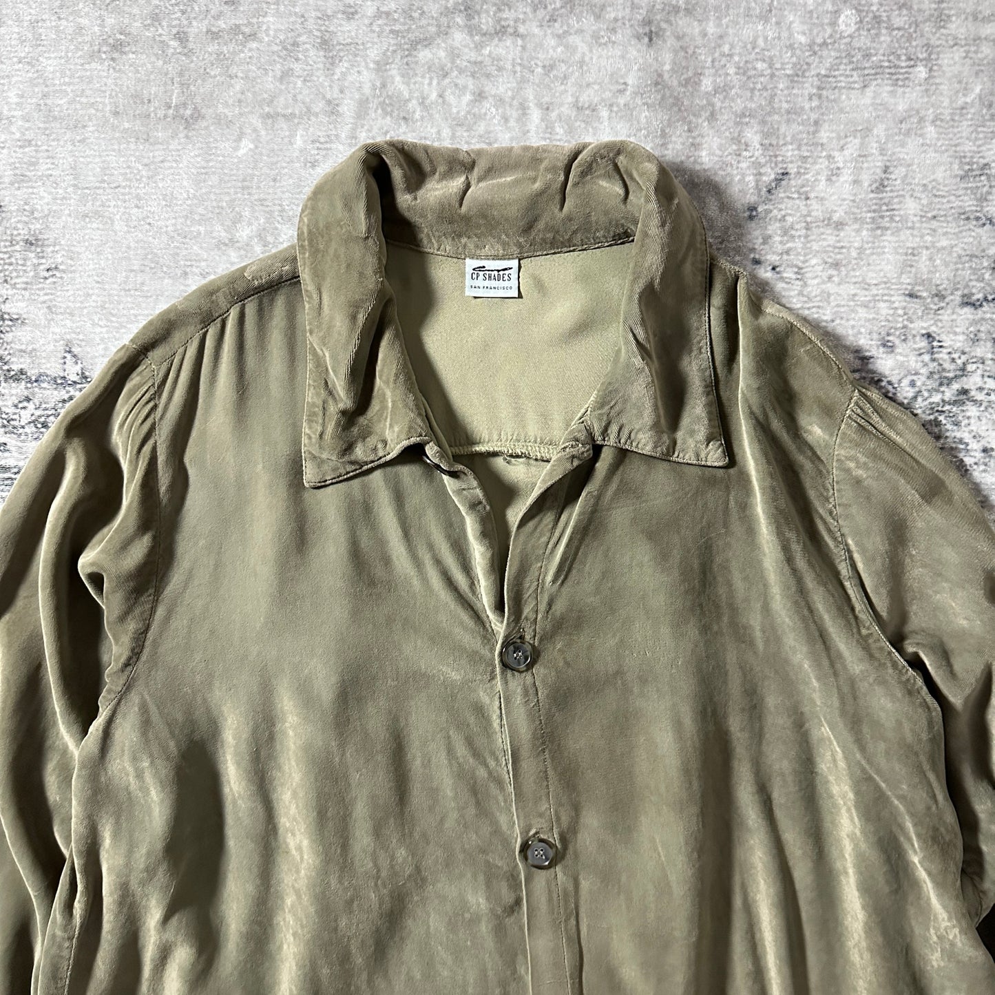 Rayon Long Sleeve Shirt – M – Taupe Khaki – Solid - CP SHADES