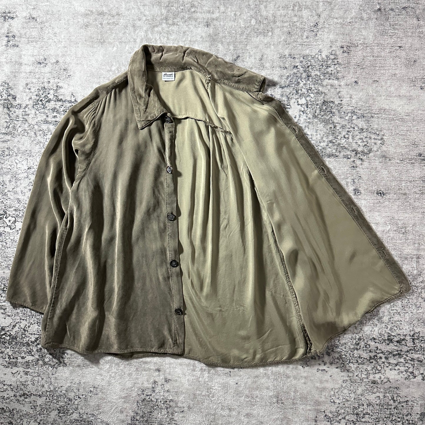 Rayon Long Sleeve Shirt – M – Taupe Khaki – Solid - CP SHADES
