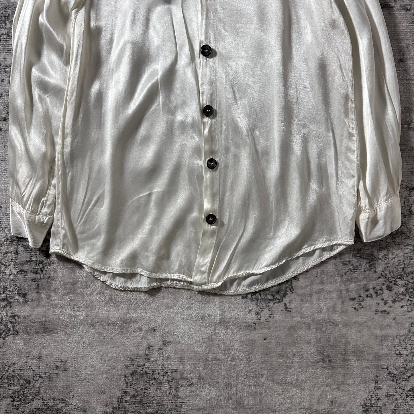 CP SHADES Rayon Long Sleeve Shirt Jacket – M – Ivory – Solid