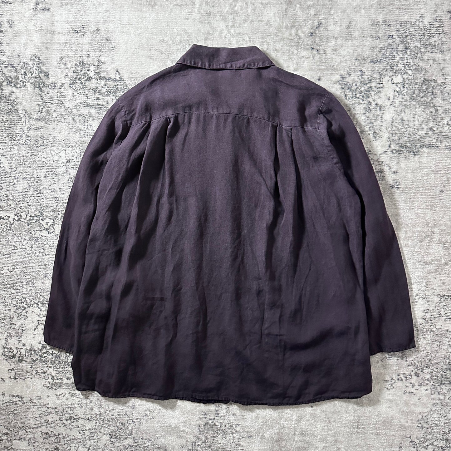 CP SHADES 100% Linen Dark Purple Shirt – M