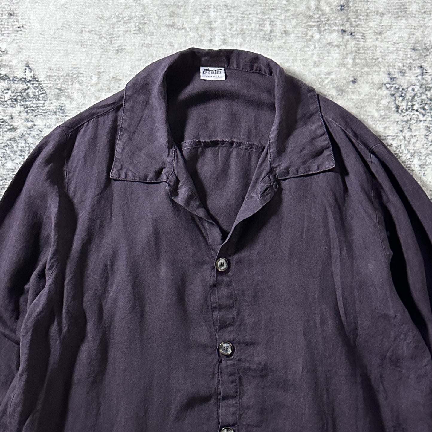 CP SHADES 100% Linen Dark Purple Shirt – M