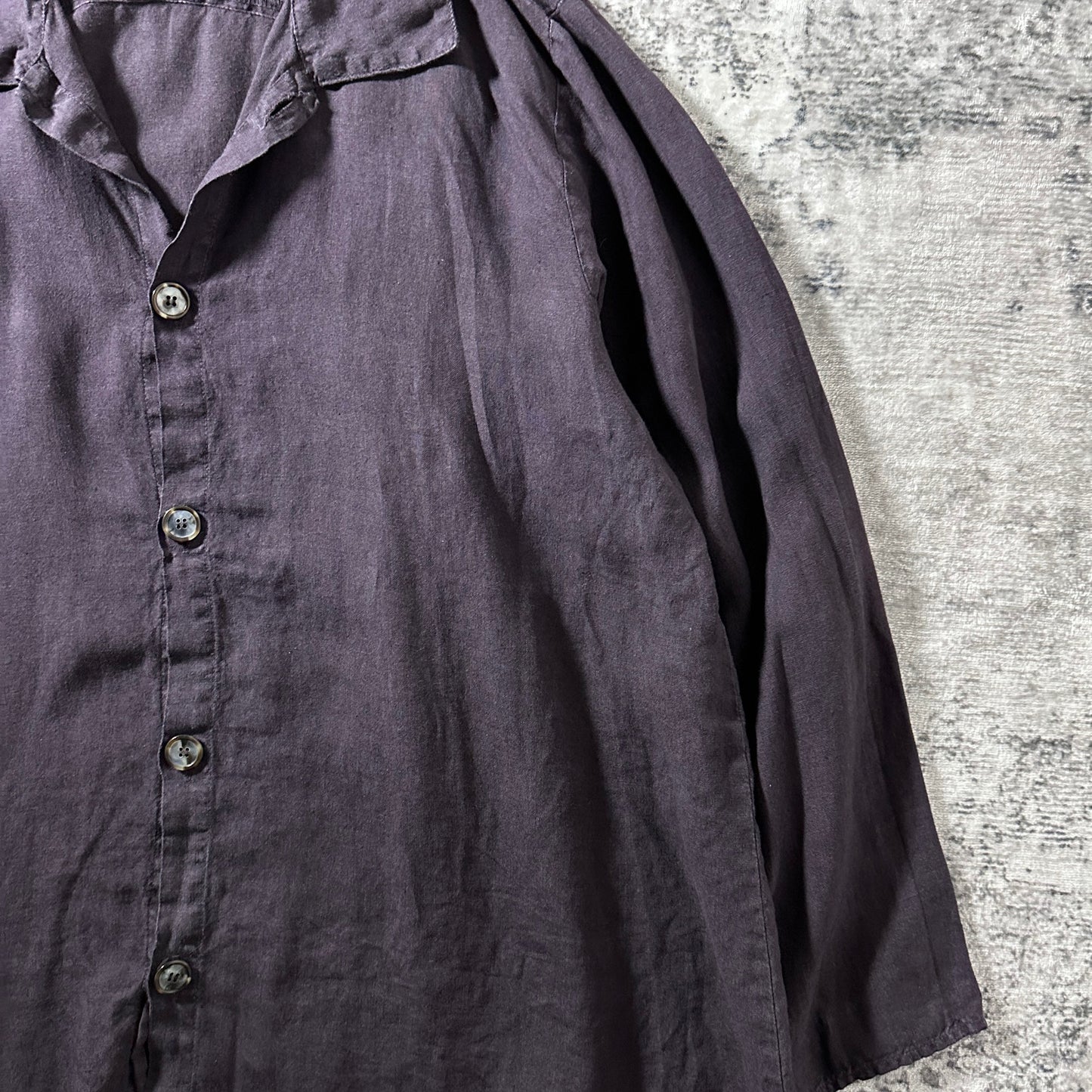 CP SHADES 100% Linen Dark Purple Shirt – M