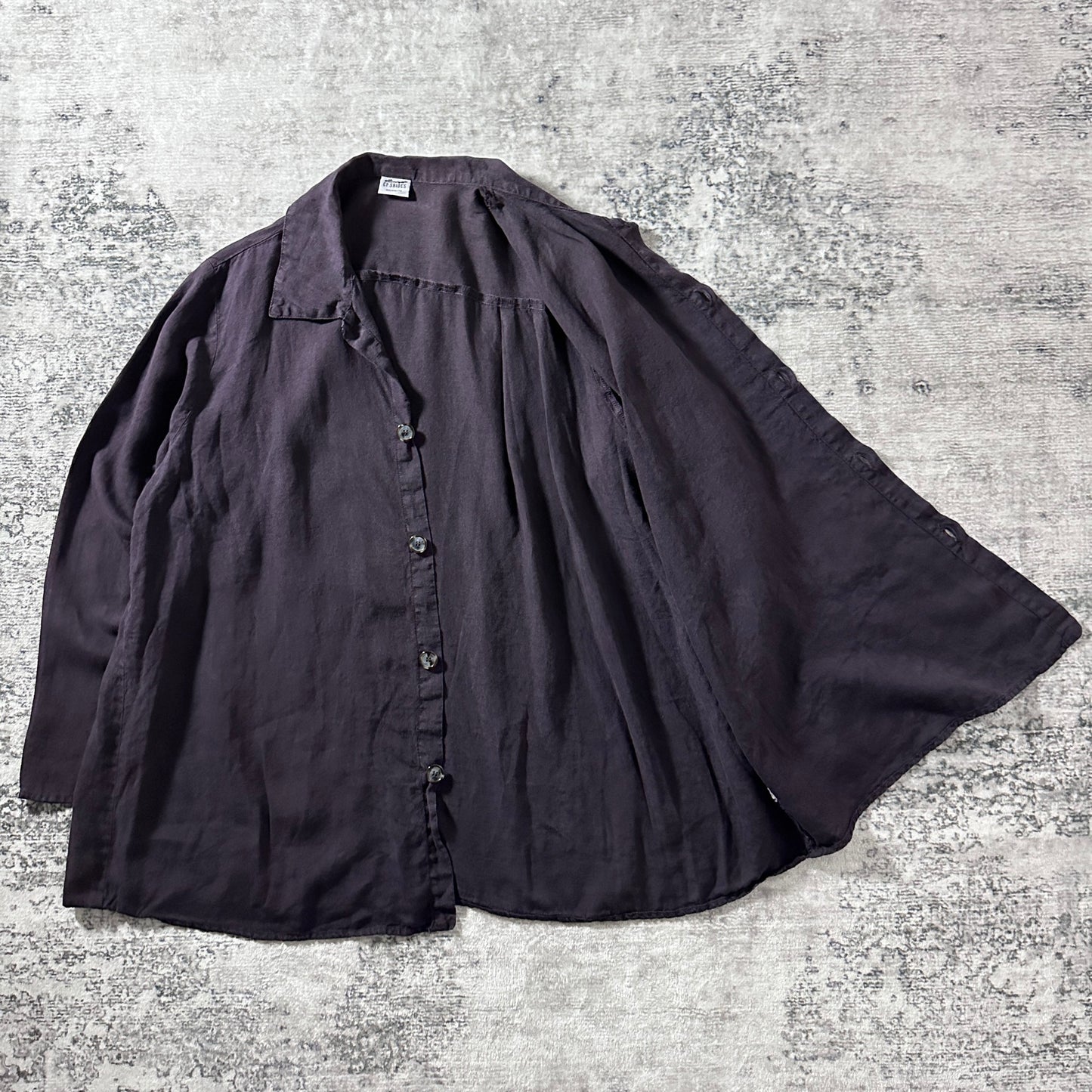 CP SHADES 100% Linen Dark Purple Shirt – M