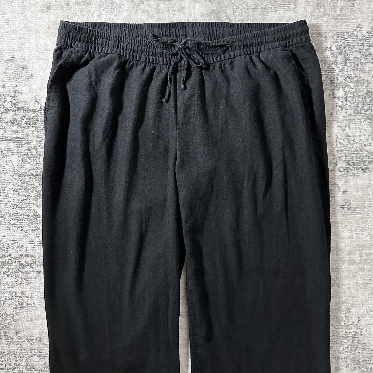 Old Navy Linen Viscose Wide Easy Pants – XL Black