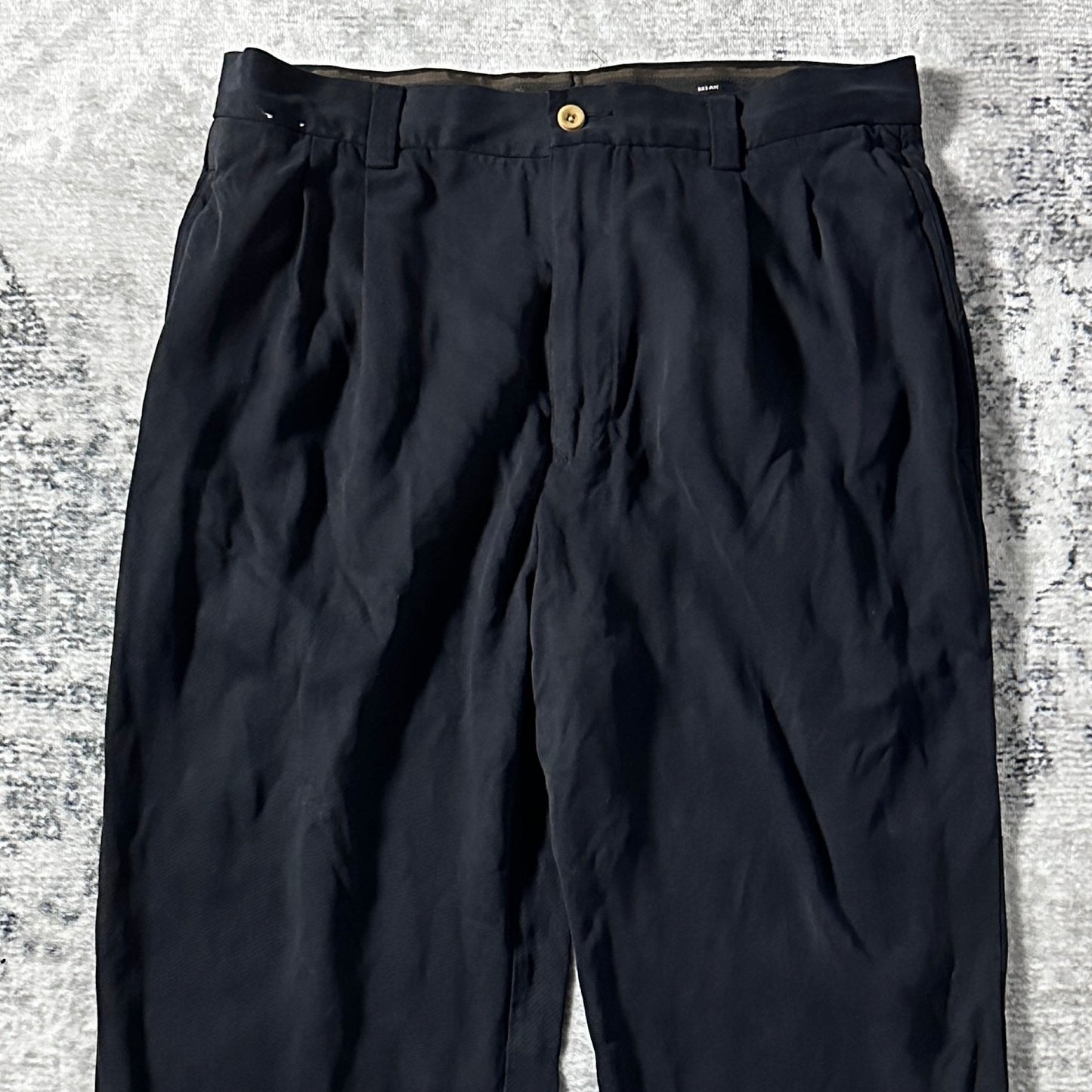 100% Silk Relax Trousers Black 35x30