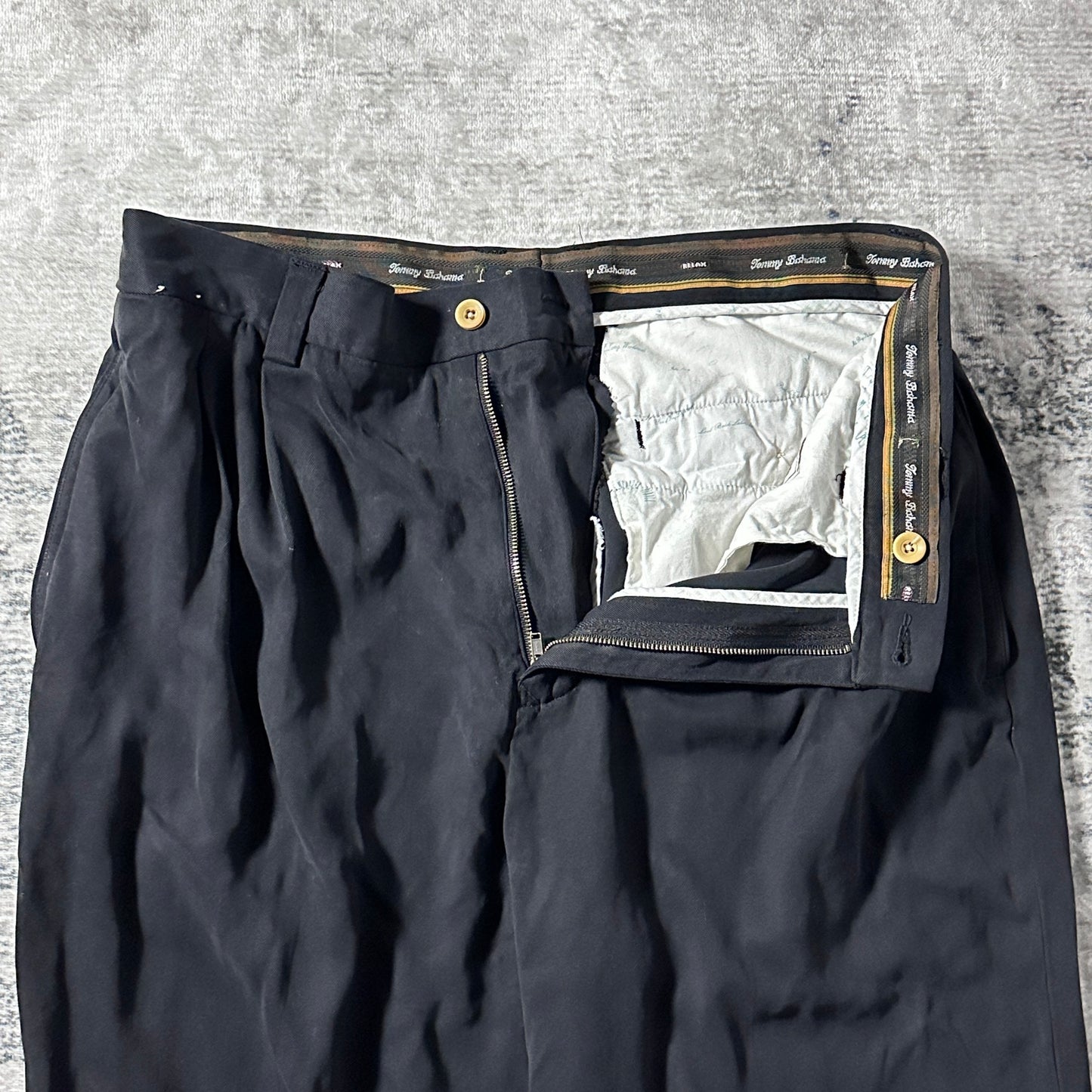 100% Silk Relax Trousers Black 35x30
