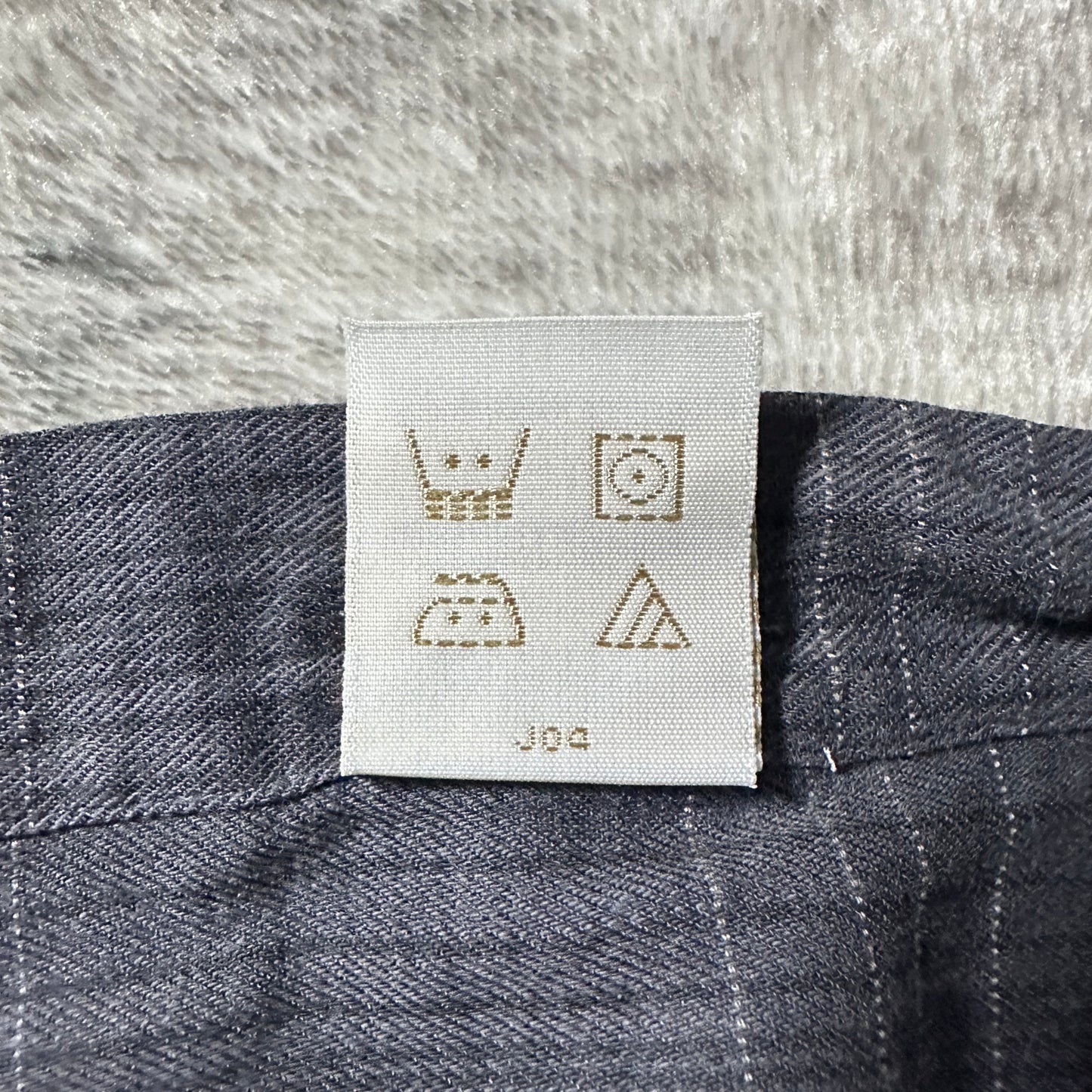 Perry Ellis Windowpane Gray Long Sleeve Shirt – XL - Rayon Cotton