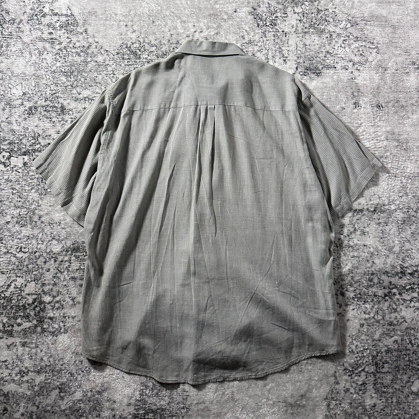 Perry Ellis Micro Check Short Sleeve Shirt – XL