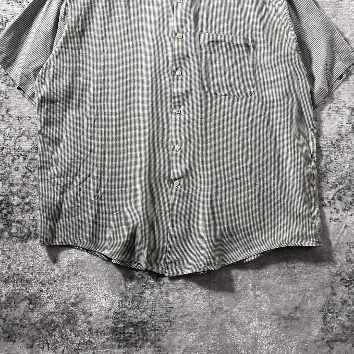 Perry Ellis Micro Check Short Sleeve Shirt – XL