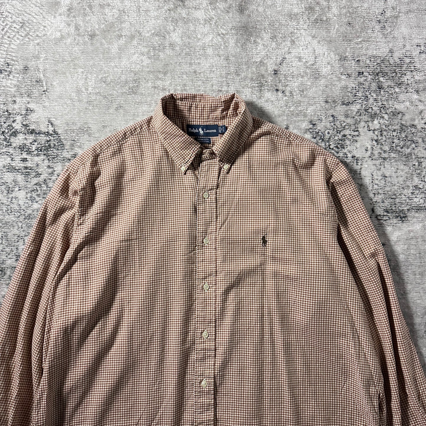 Ralph Lauren Yarmouth Cotton Pink Gingham Button Down Shirt – 17/36