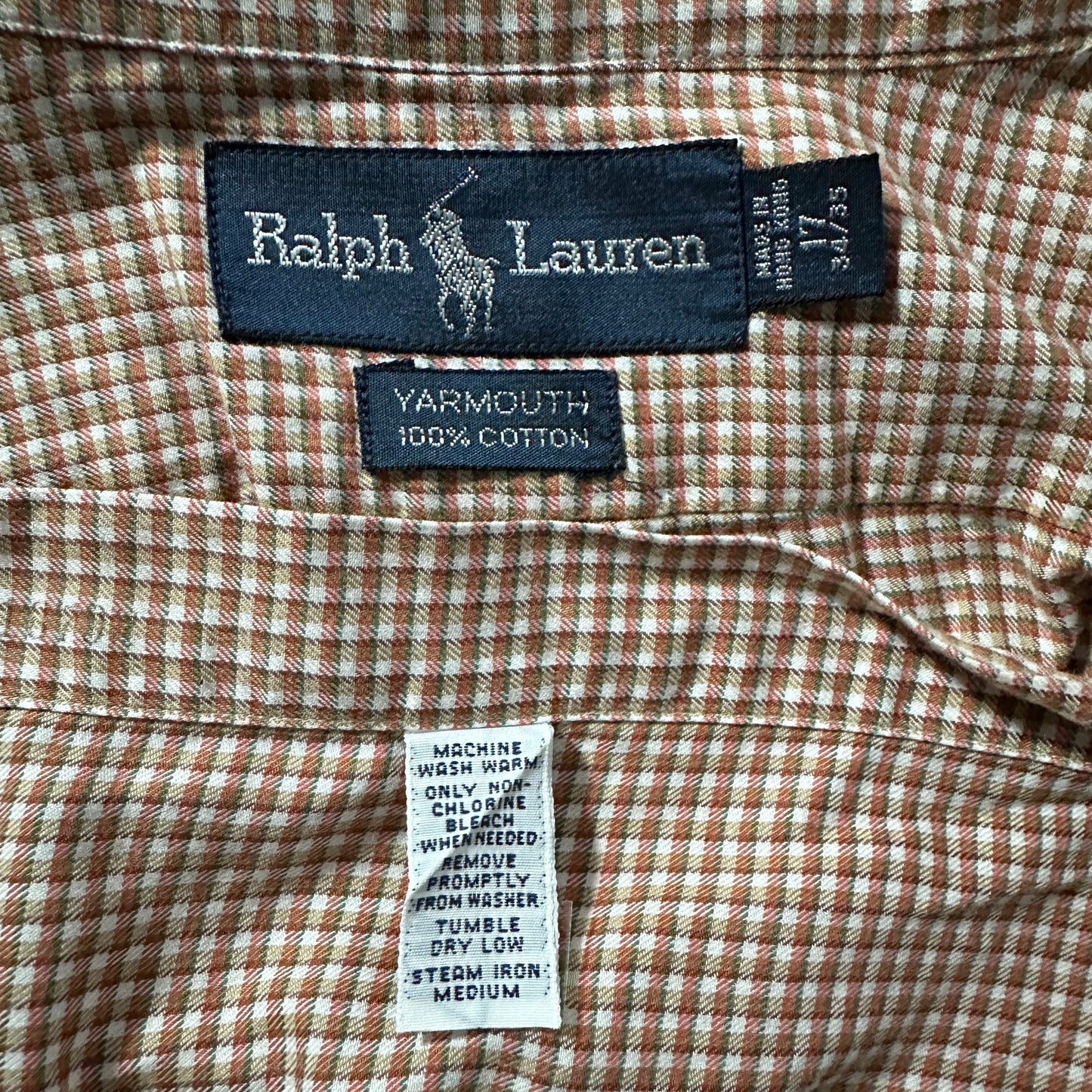 Ralph Lauren Yarmouth Cotton Pink Gingham Button Down Shirt – 17/36