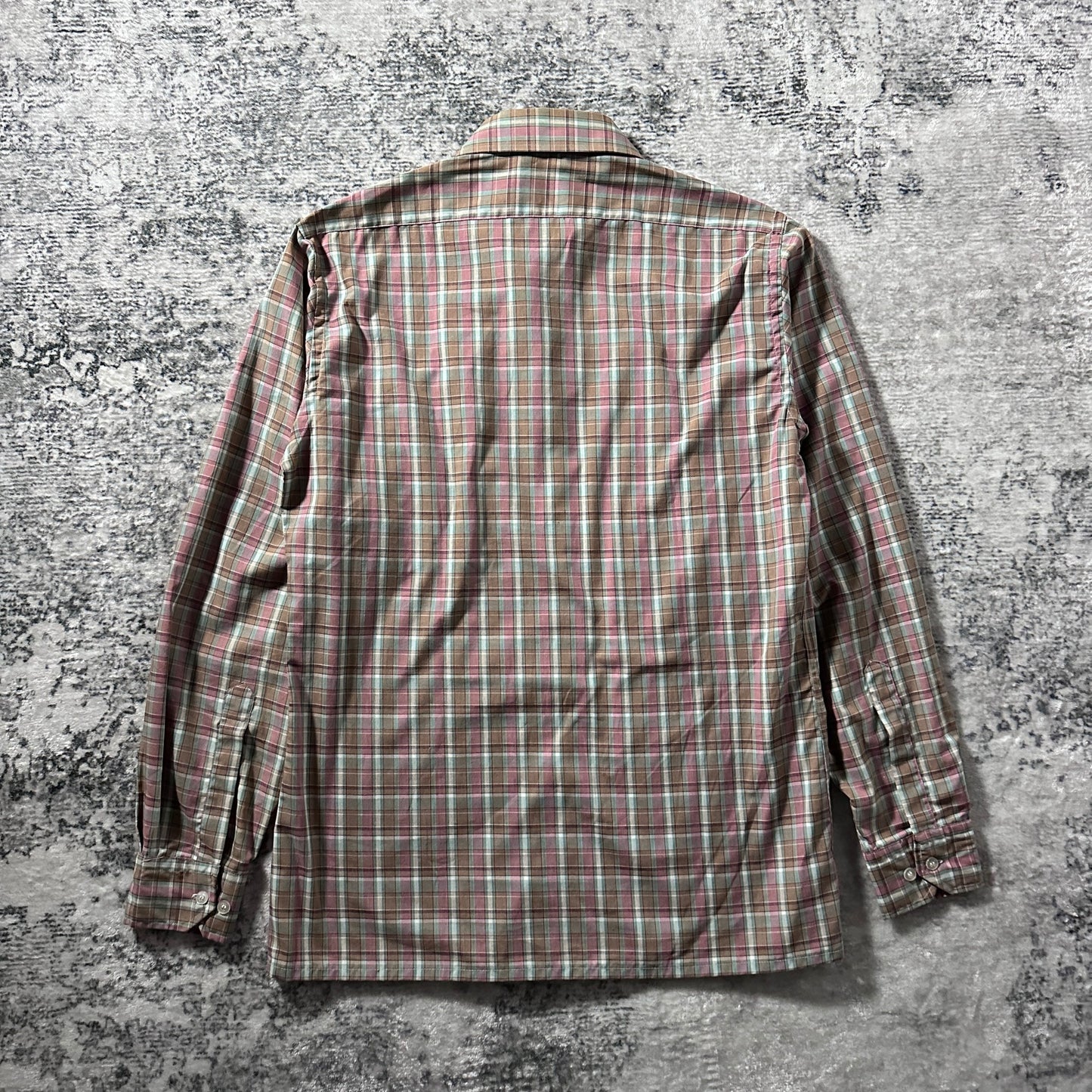 Givenchy for chesa Cotton Blend Pink Green Plaid Shirt – M