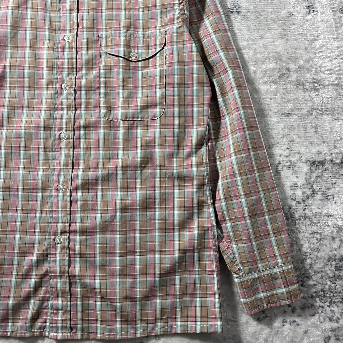 Givenchy for chesa Cotton Blend Pink Green Plaid Shirt – M