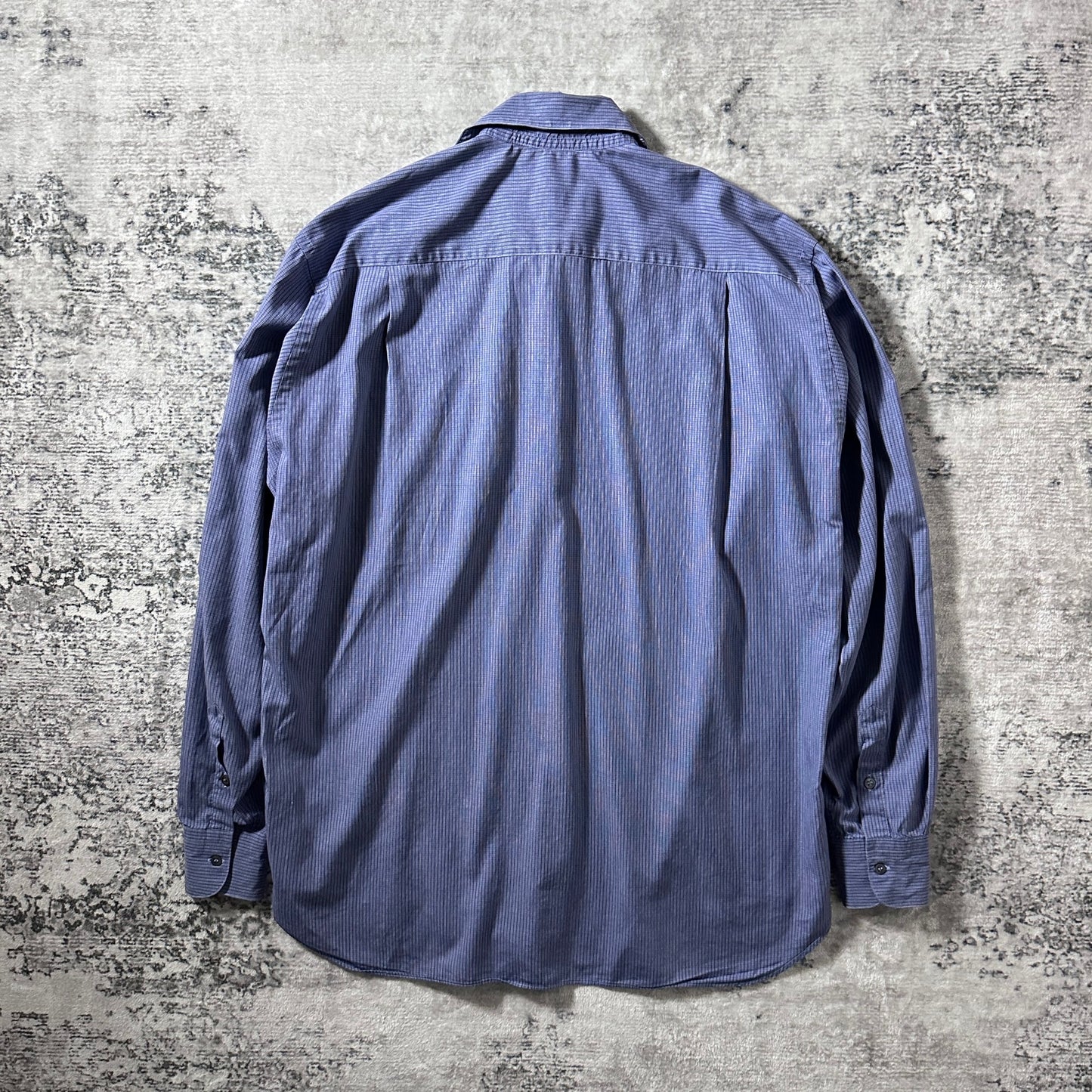 Giorgio Armani  Blue Micro Check Shirt – L