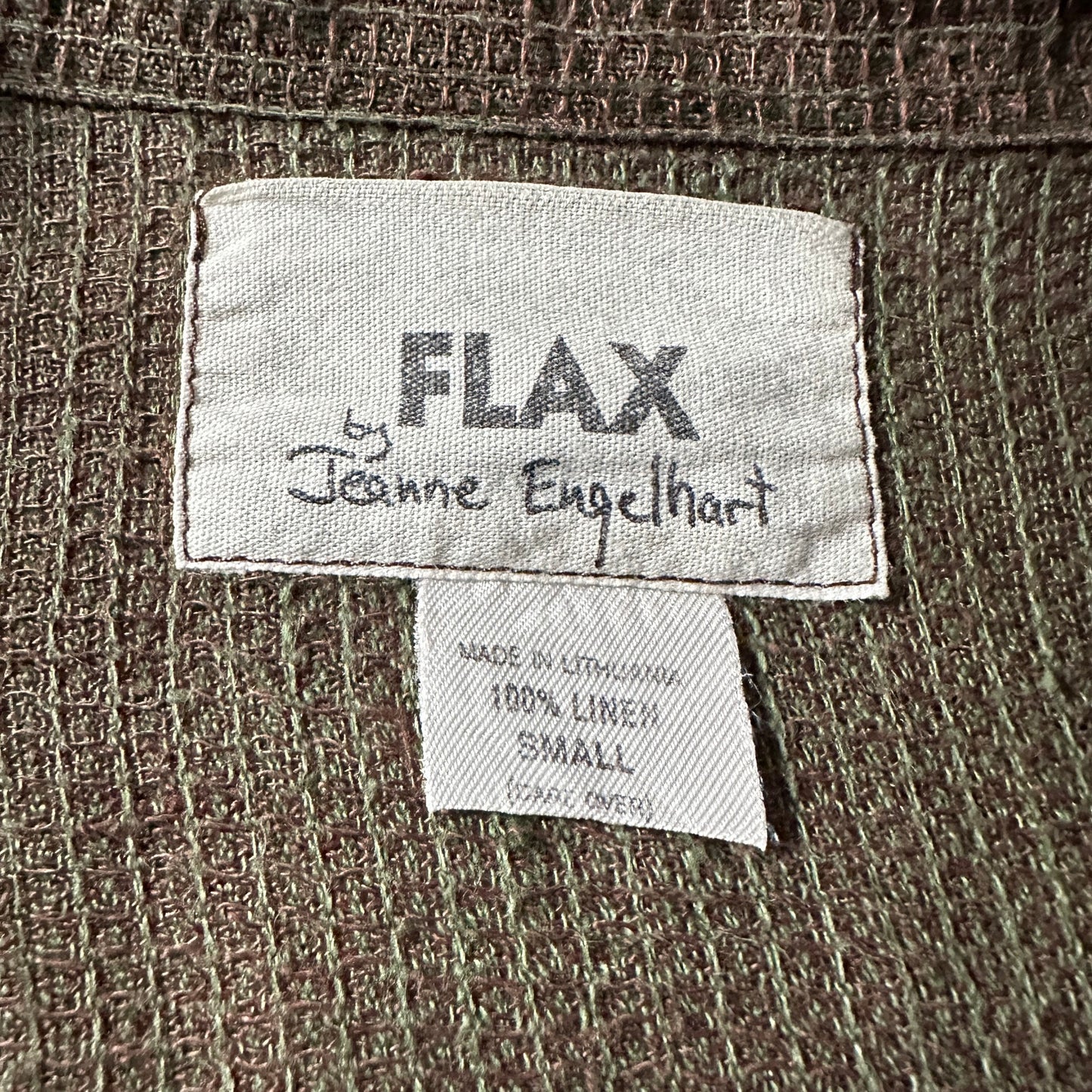 FLAX Linen Cropped Double Breasted Jacket – Brown – S