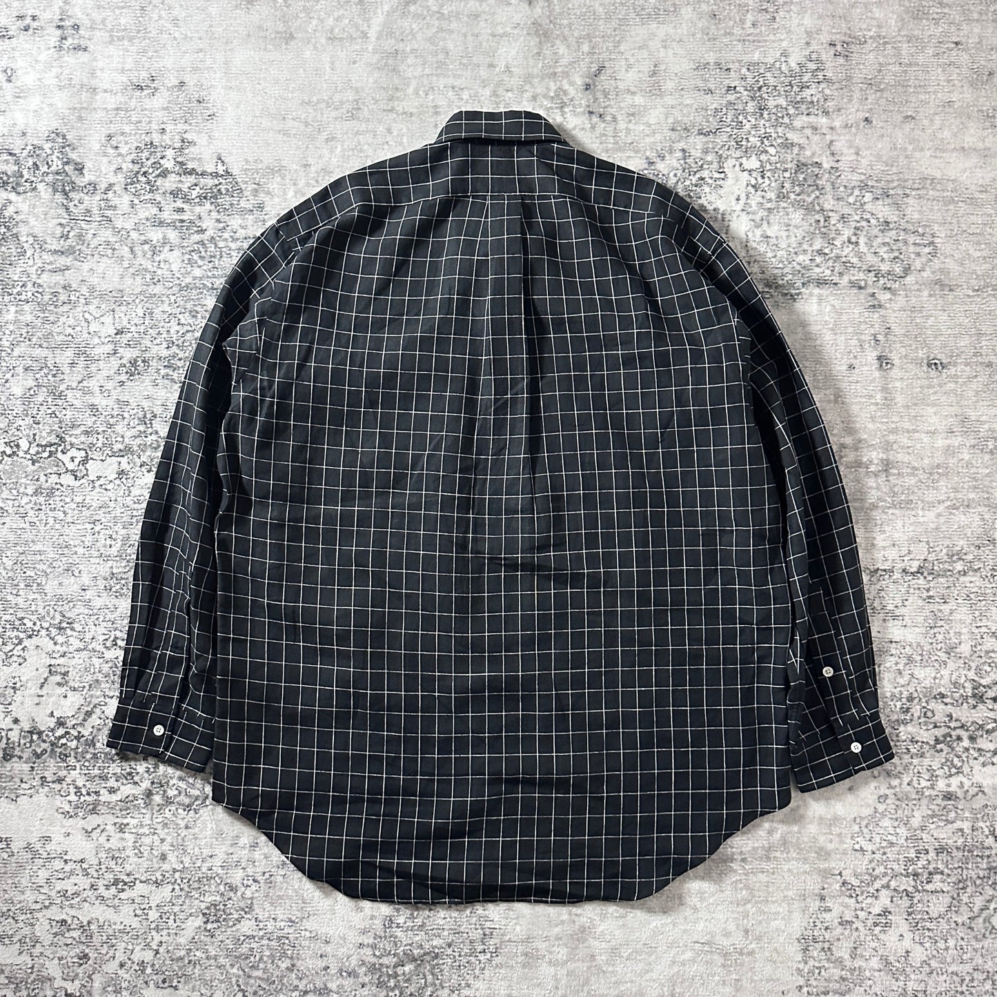 Ralph Lauren Blake 100% Linen Black Windowpane Shirt – L