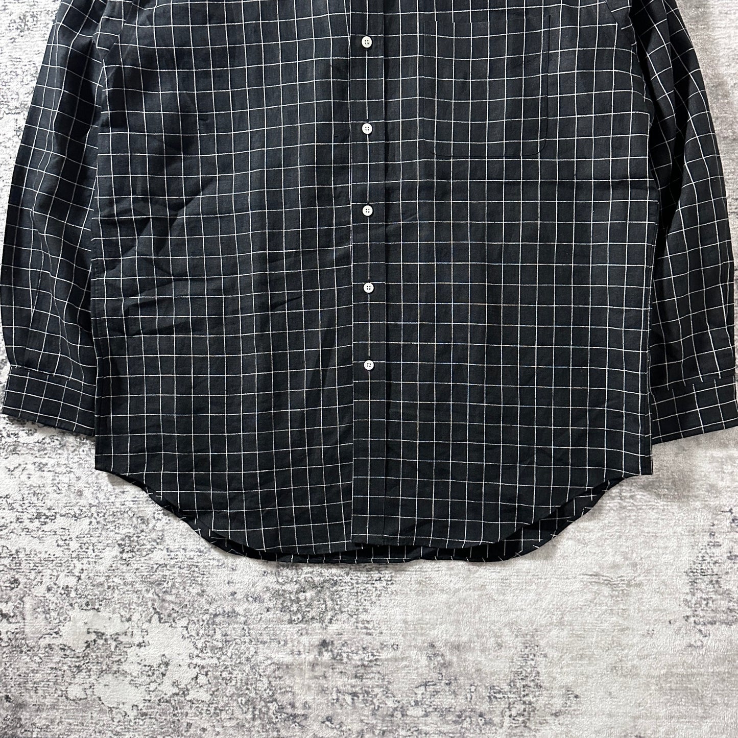 Ralph Lauren Blake 100% Linen Black Windowpane Shirt – L