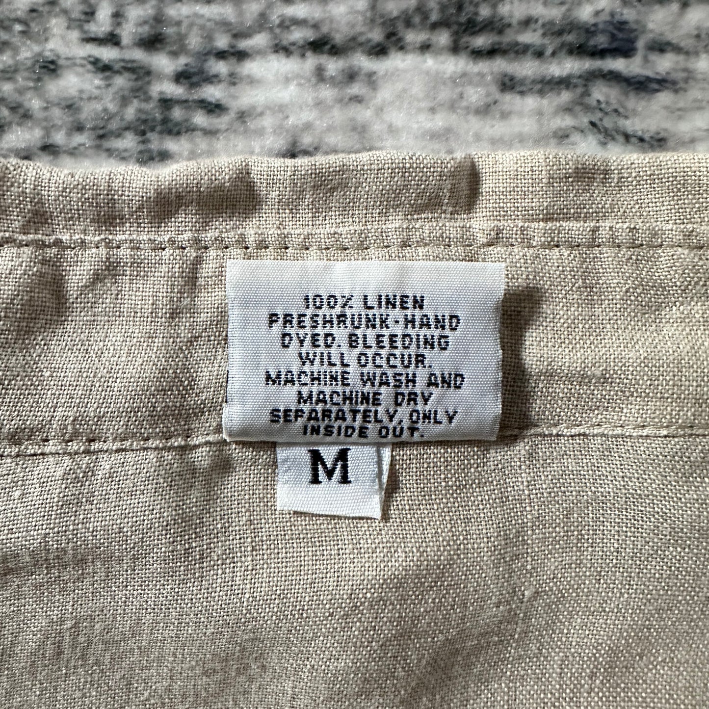 Cropped Boxy Shirt 100% Linen Beige M - CP Shades