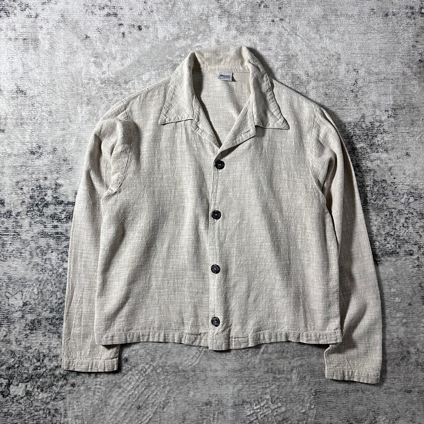 CP SHADES  Linen Natural Short Jacket – M
