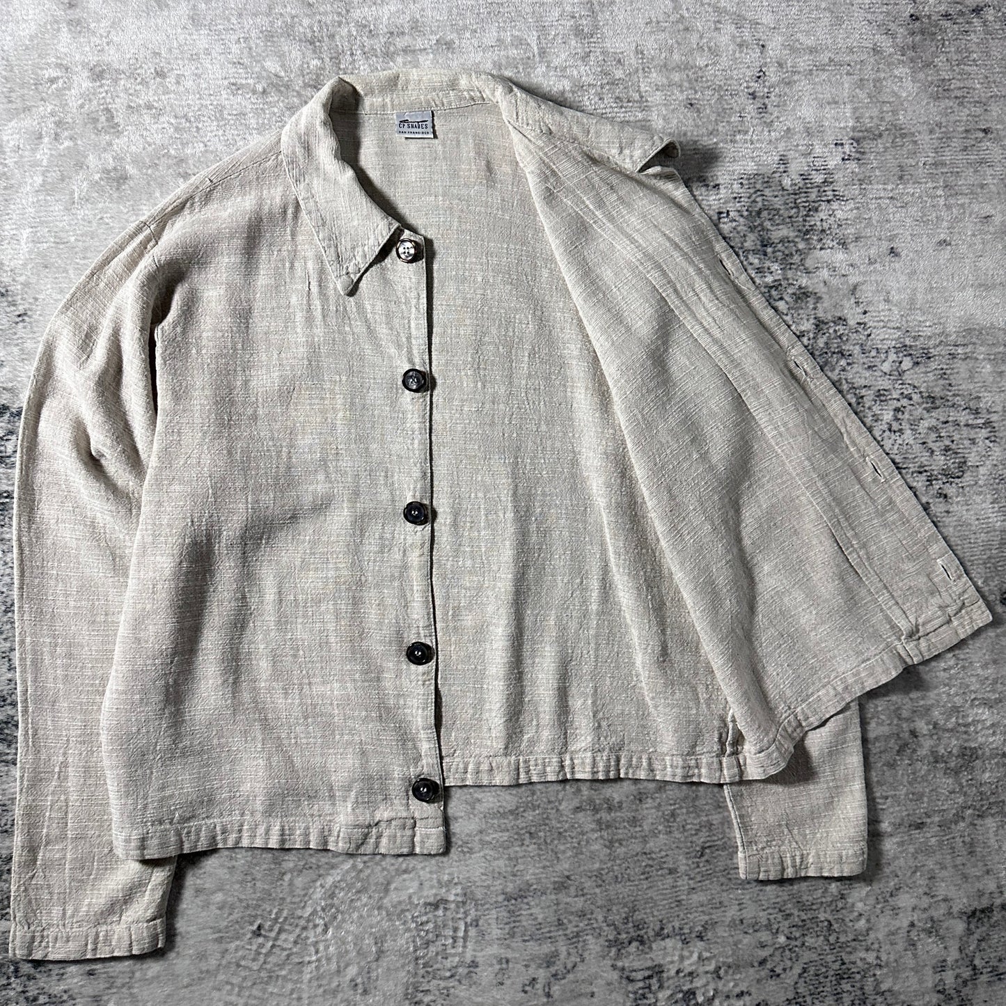 CP SHADES  Linen Natural Short Jacket – M