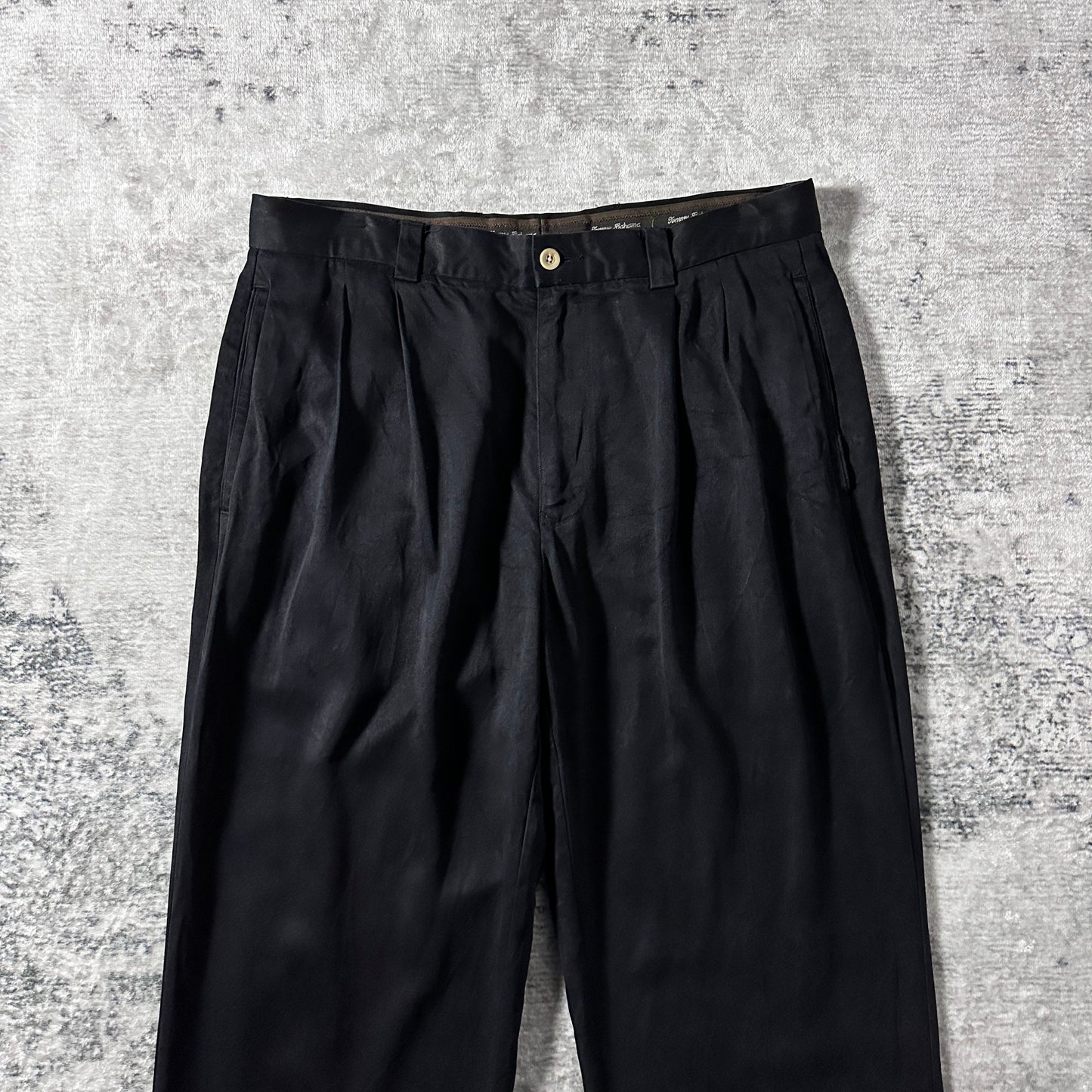 Tommy Bahama 100% Silk Black Pleated Pants – 34×32