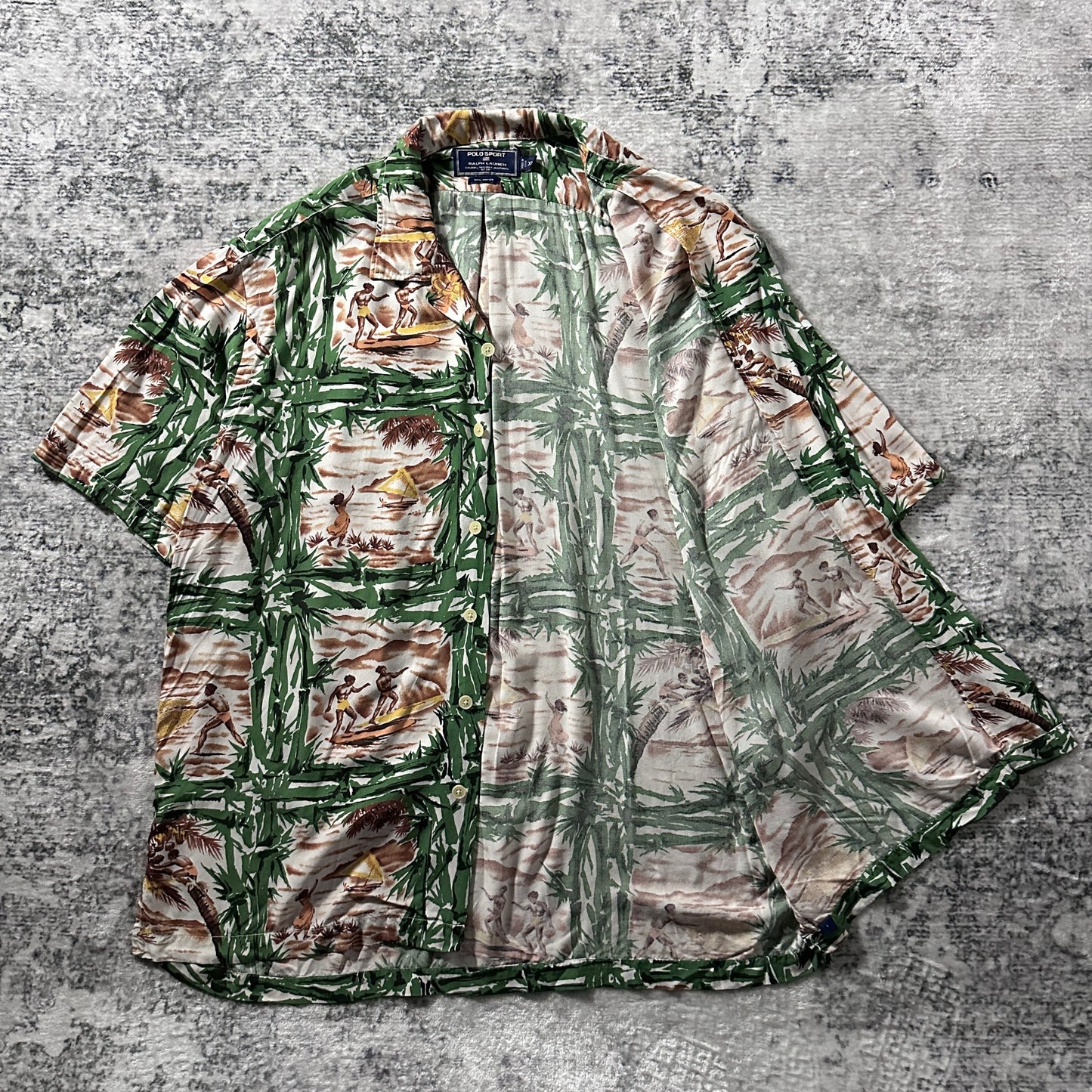 Rayon Surf Hawaiian Shirt – XL / Green - Polo Sport Ralph Lauren