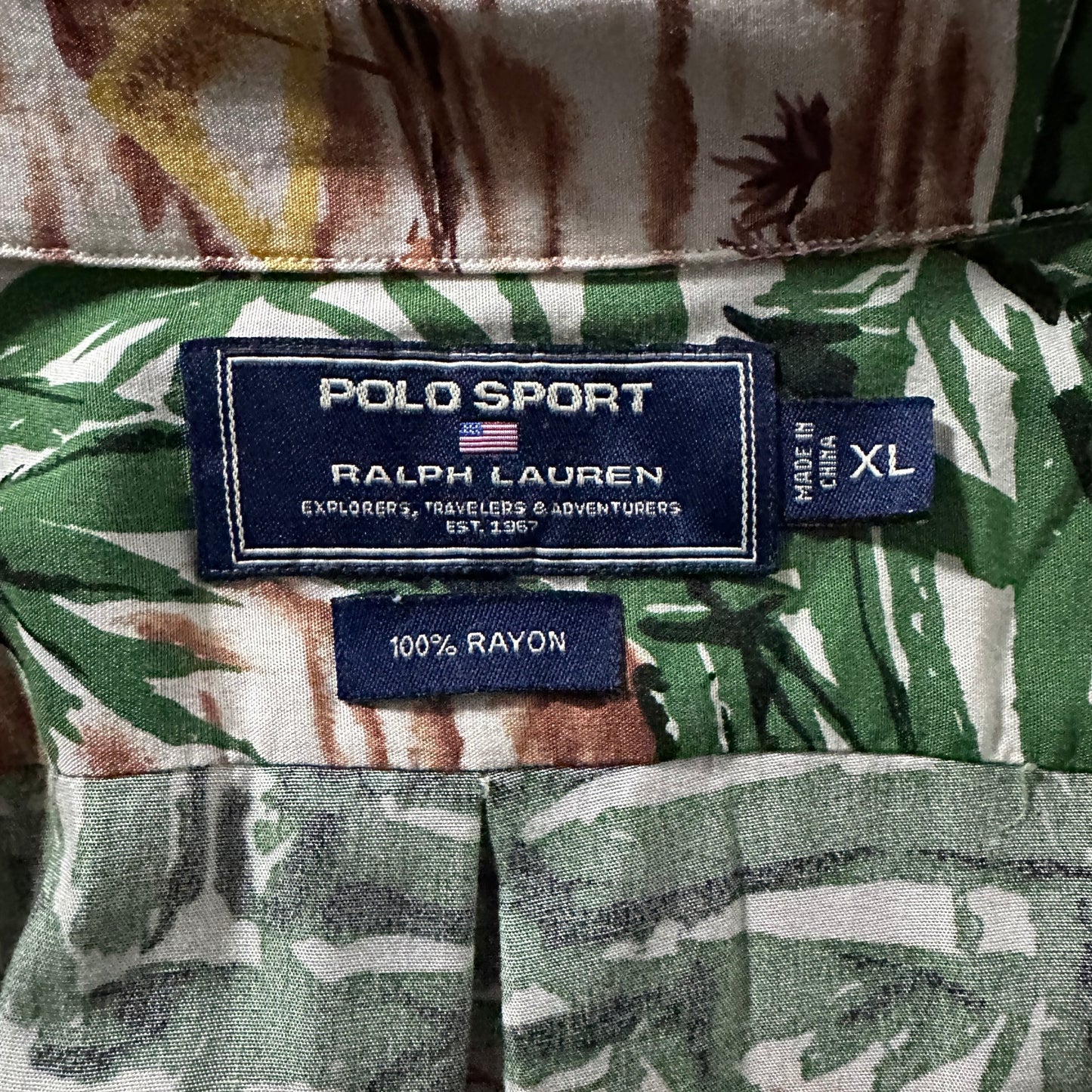 Rayon Surf Hawaiian Shirt – XL / Green - Polo Sport Ralph Lauren