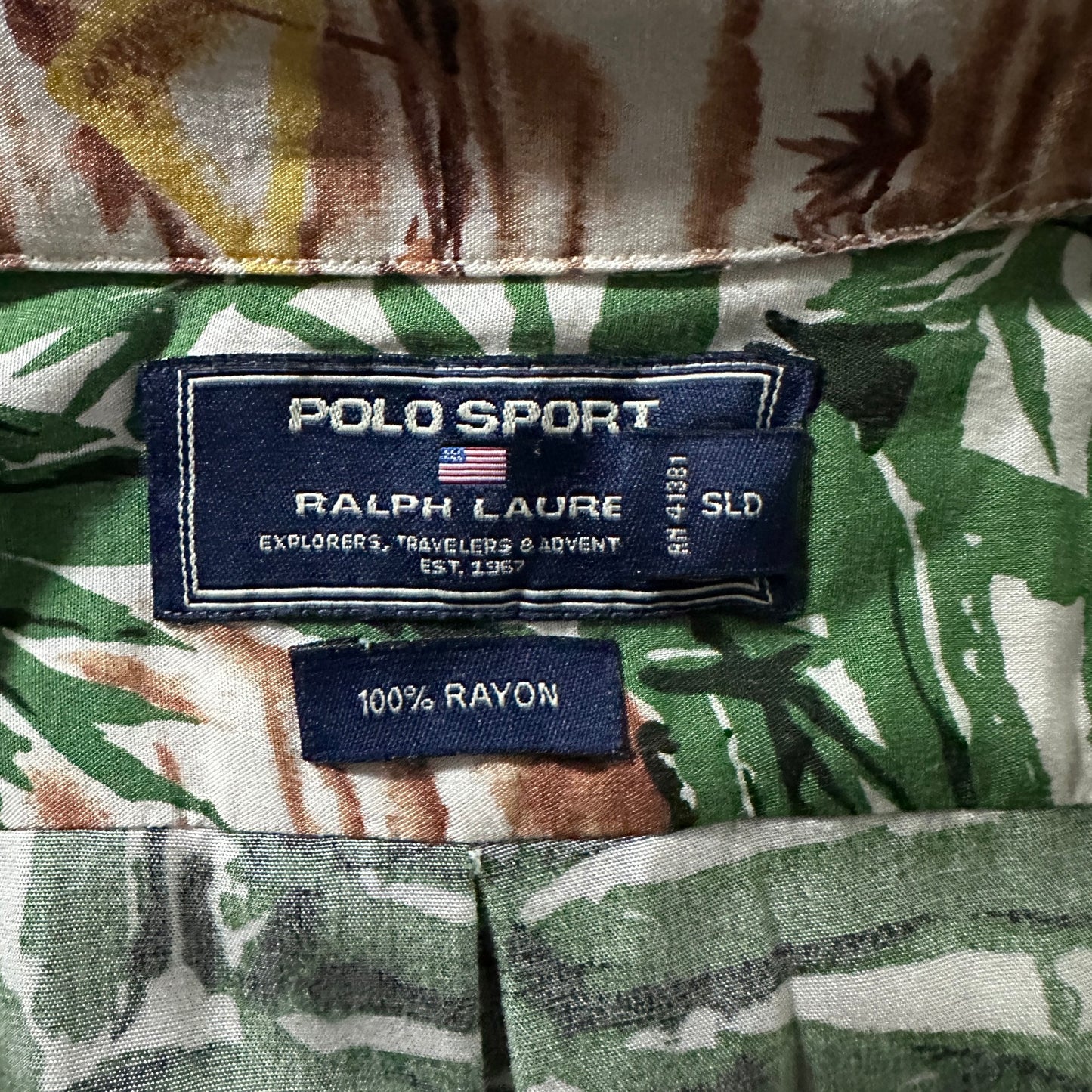 Rayon Surf Hawaiian Shirt – XL / Green - Polo Sport Ralph Lauren