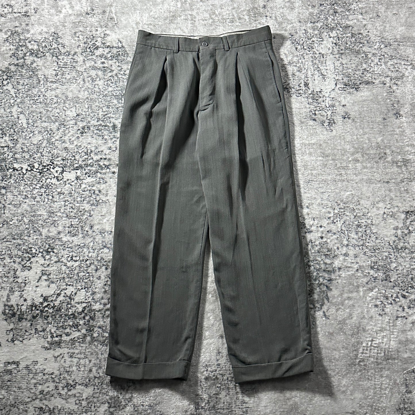 Gray Pleated Trousers – Made in Italy
