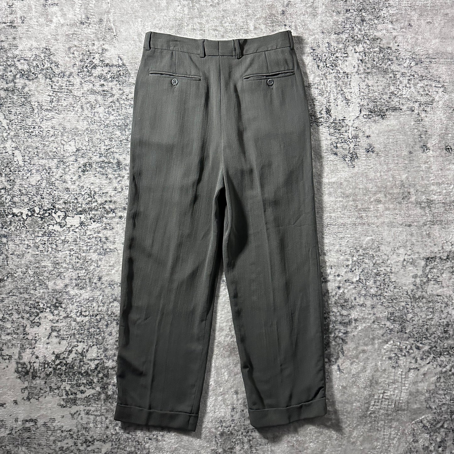 Gray Pleated Trousers – Made in Italy