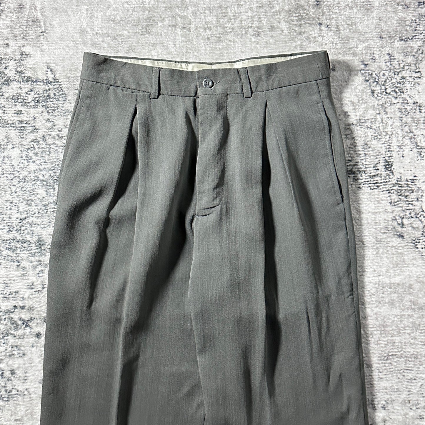 Gray Pleated Trousers – Made in Italy