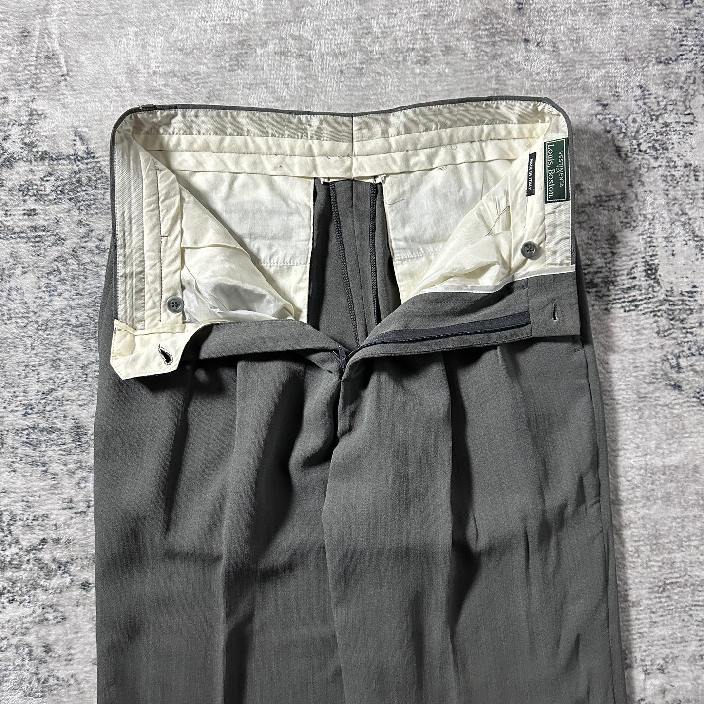 Gray Pleated Trousers – Made in Italy