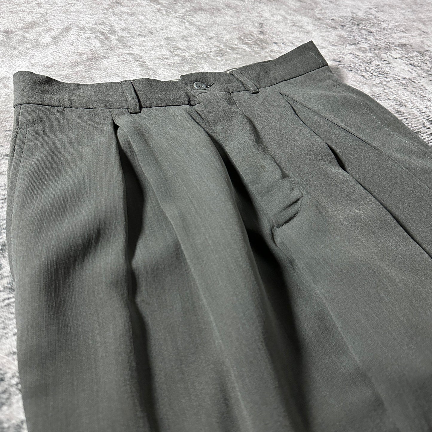 Gray Pleated Trousers – Made in Italy