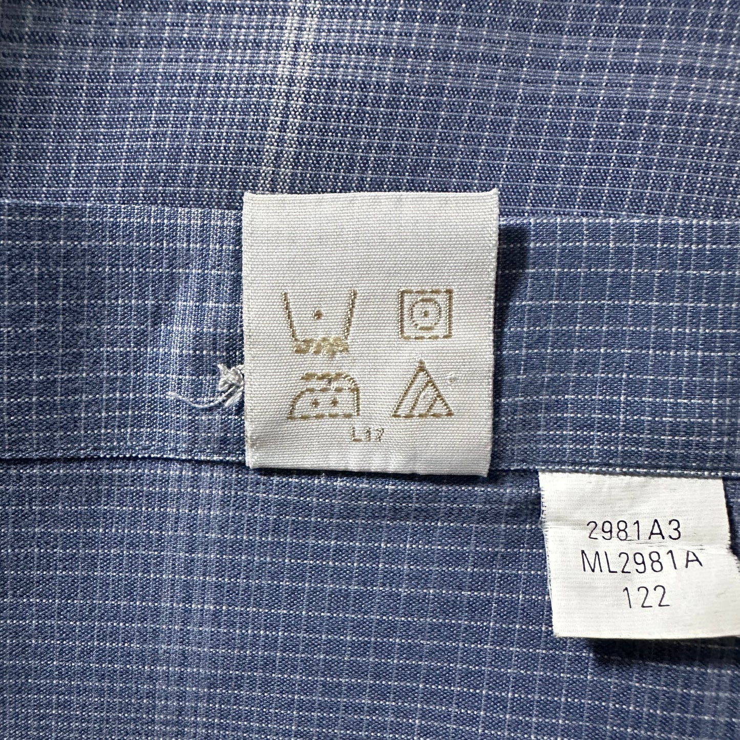 Perry Ellis Rayon Blue Check Short Sleeve Shirt – XL