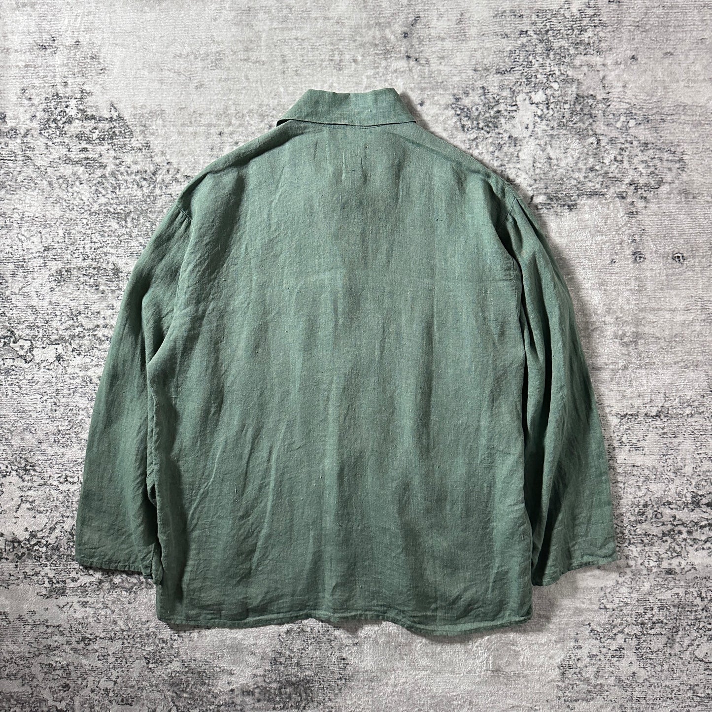 FLAX Linen Sage Green Shirt Jacket – S