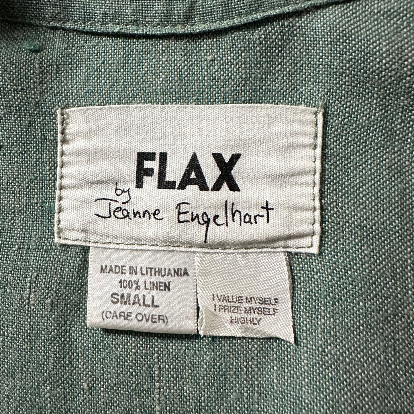 FLAX Linen Sage Green Shirt Jacket – S