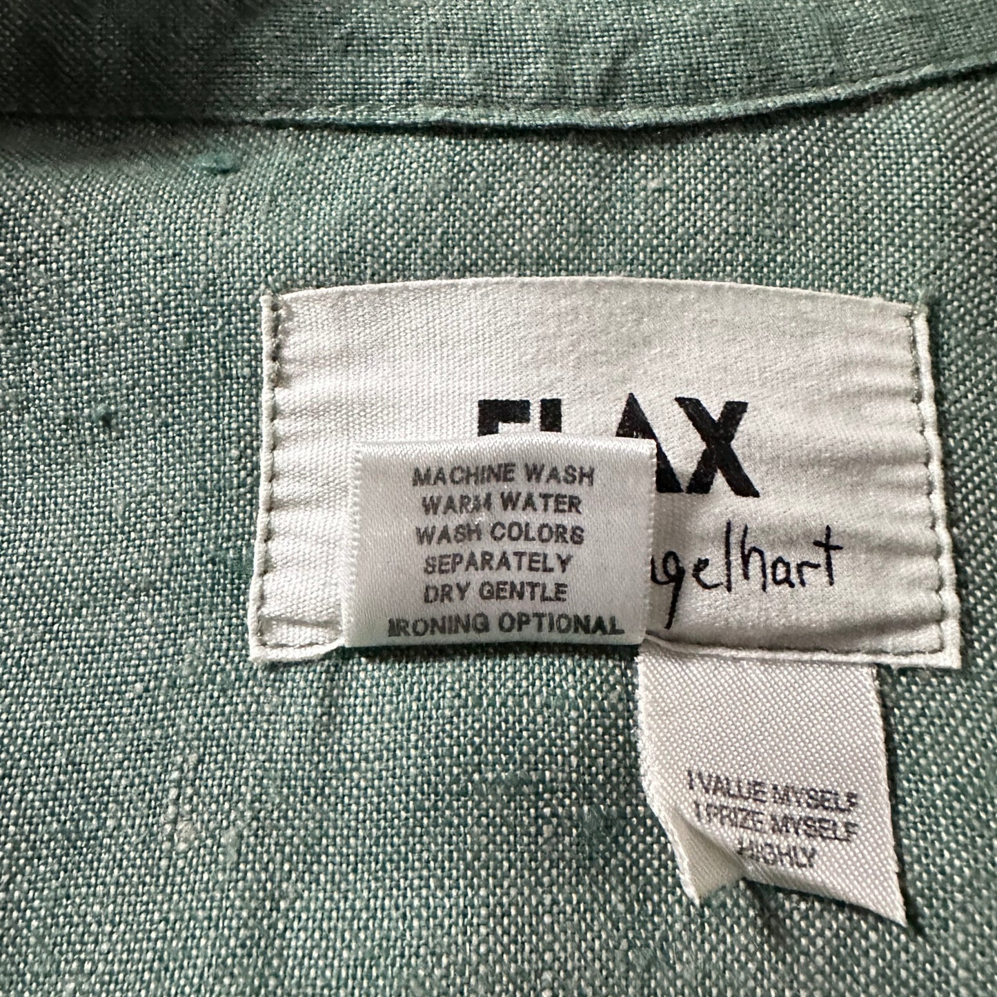 FLAX Linen Sage Green Shirt Jacket – S