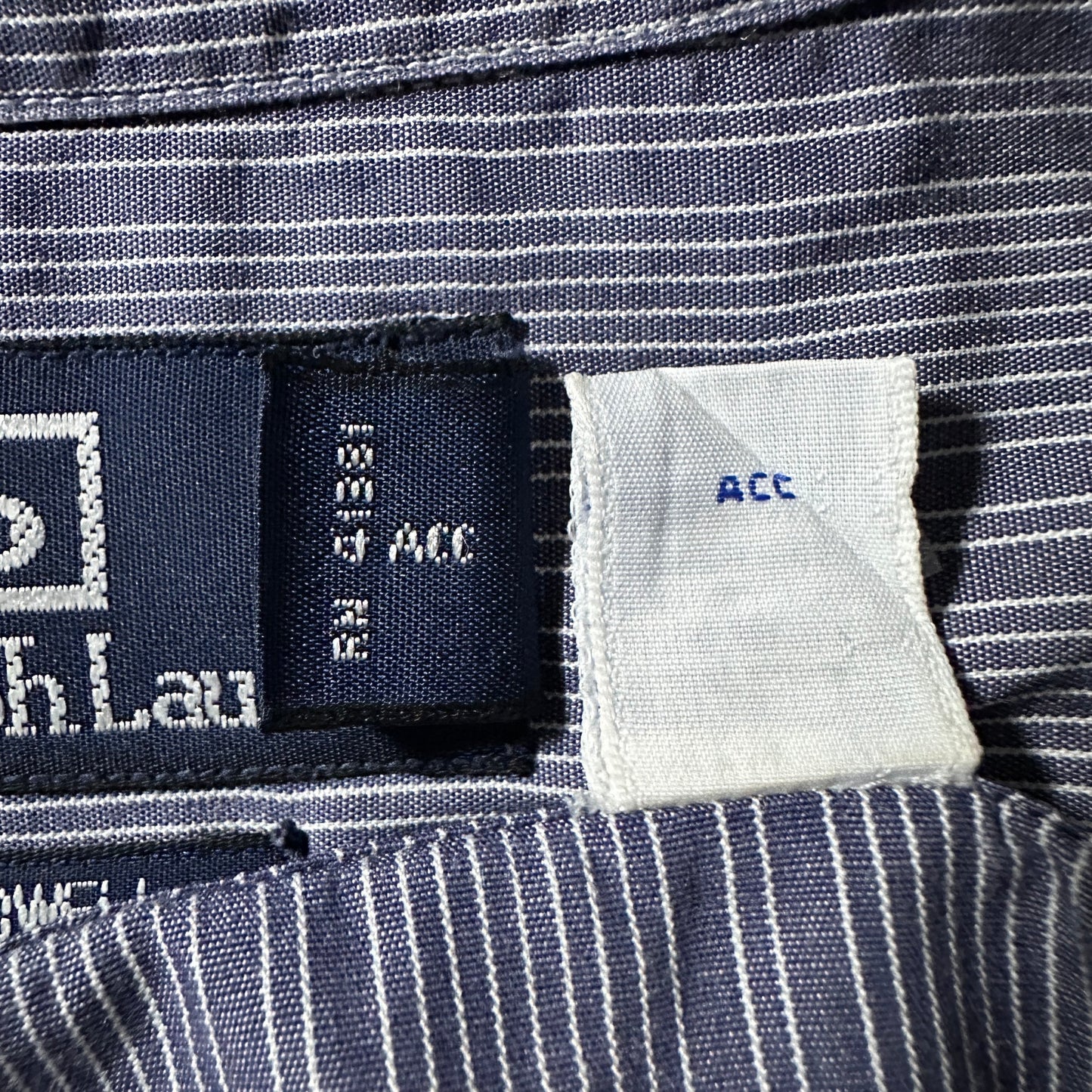 Polo by Ralph Lauren Caldwell Cotton Navy Stripe Camp Shirt – L
