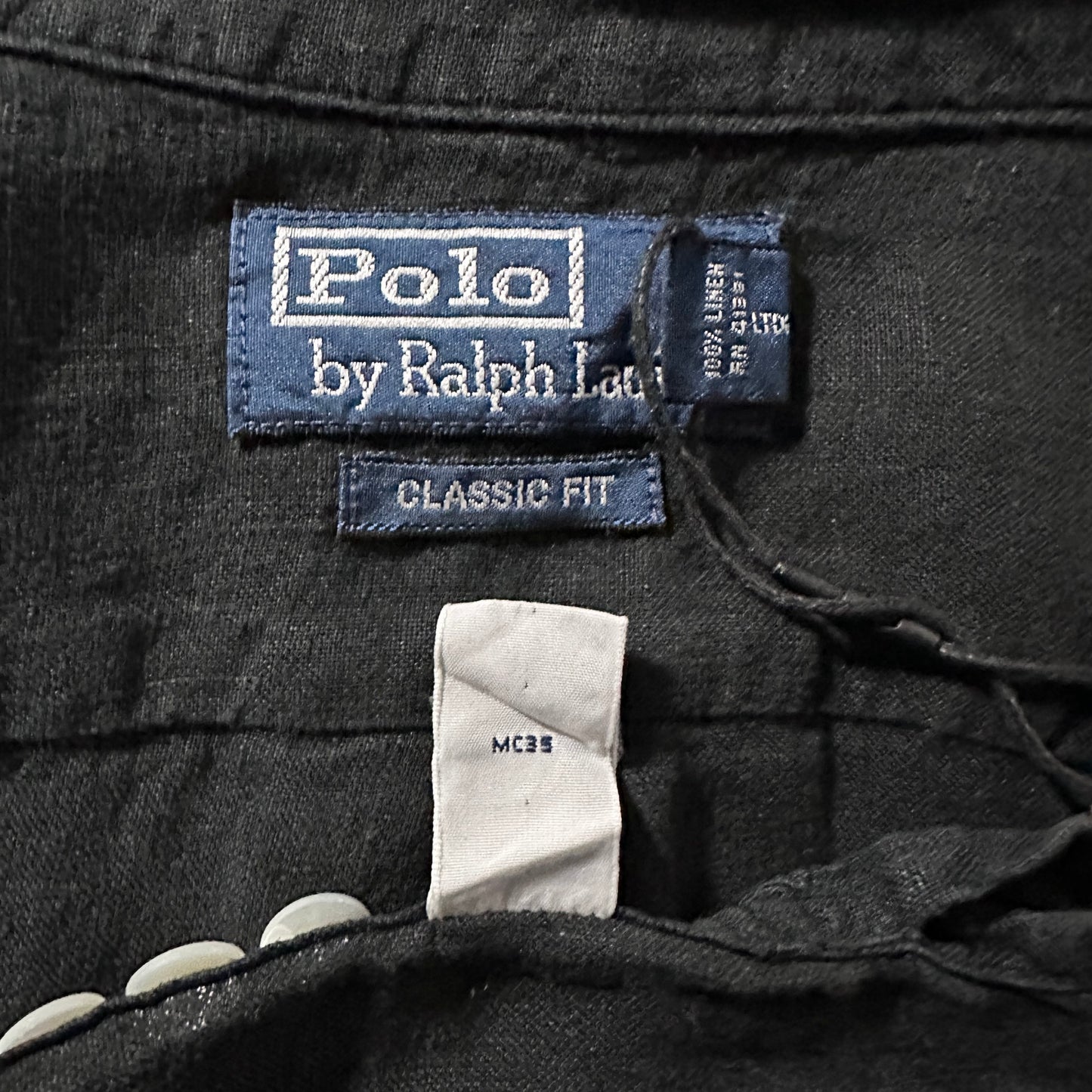 Polo by Ralph Lauren Linen Black Graphic Camp Shirt – 2XB Big