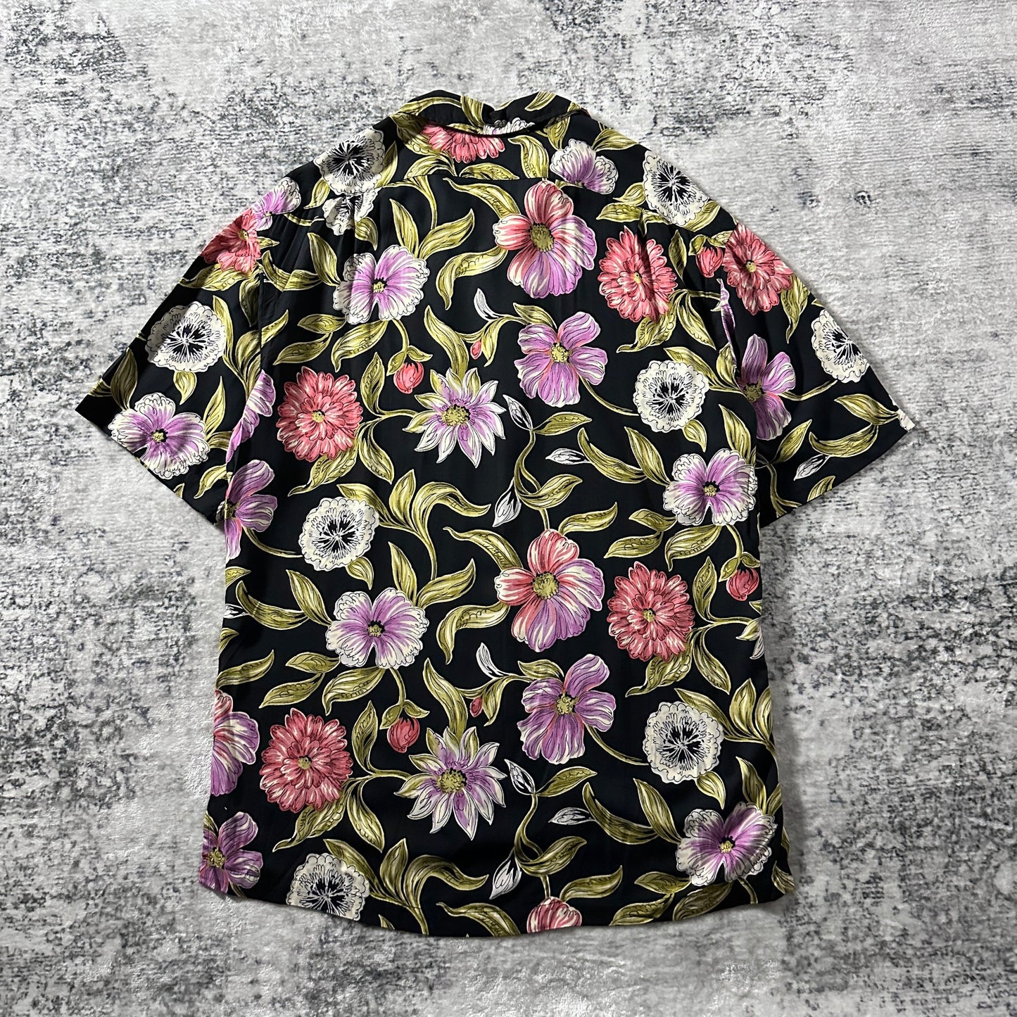 Polo by Ralph Lauren Clayton Rayon Black Floral Camp Shirt – L