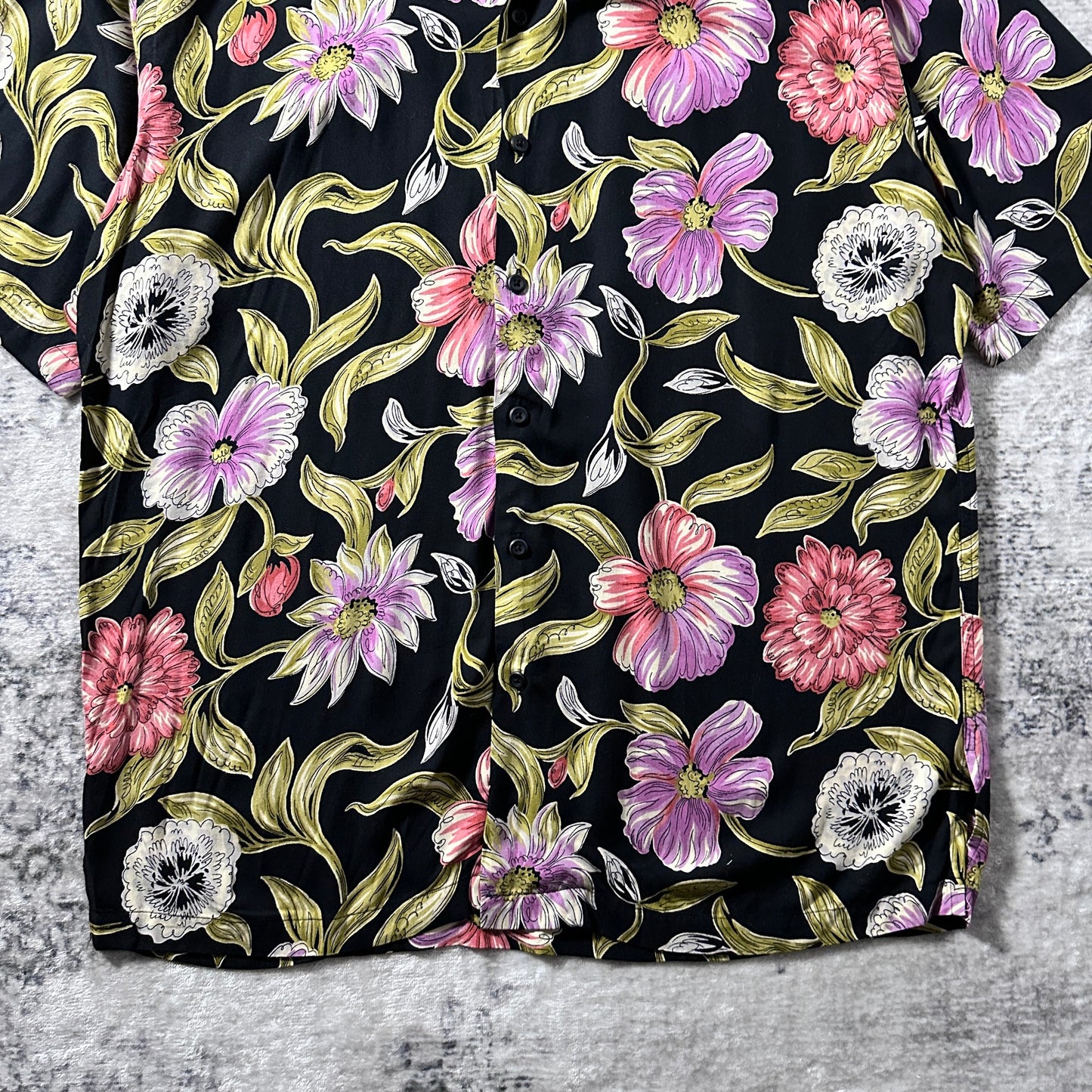 Polo by Ralph Lauren Clayton Rayon Black Floral Camp Shirt – L