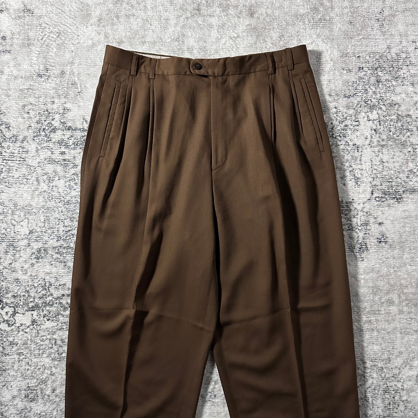 Zanella Wool Brown Pleated Trousers – 36
