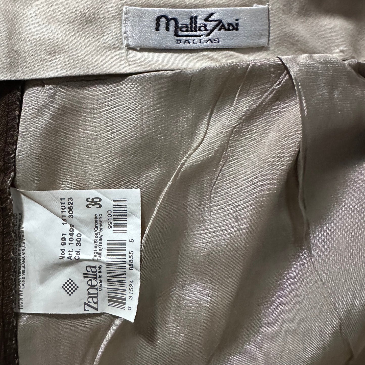 Zanella Wool Brown Pleated Trousers – 36