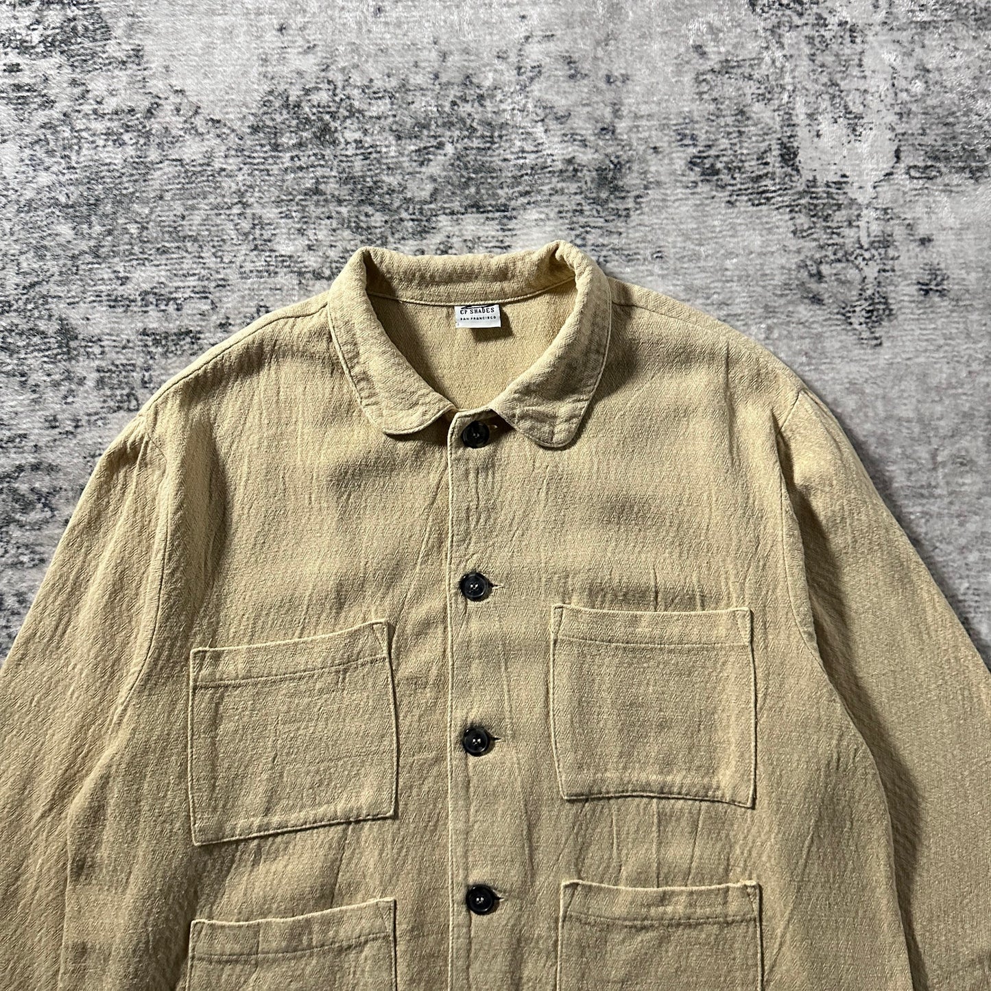 CP Shades 100% Cotton Beige Four Pocket Short Jacke