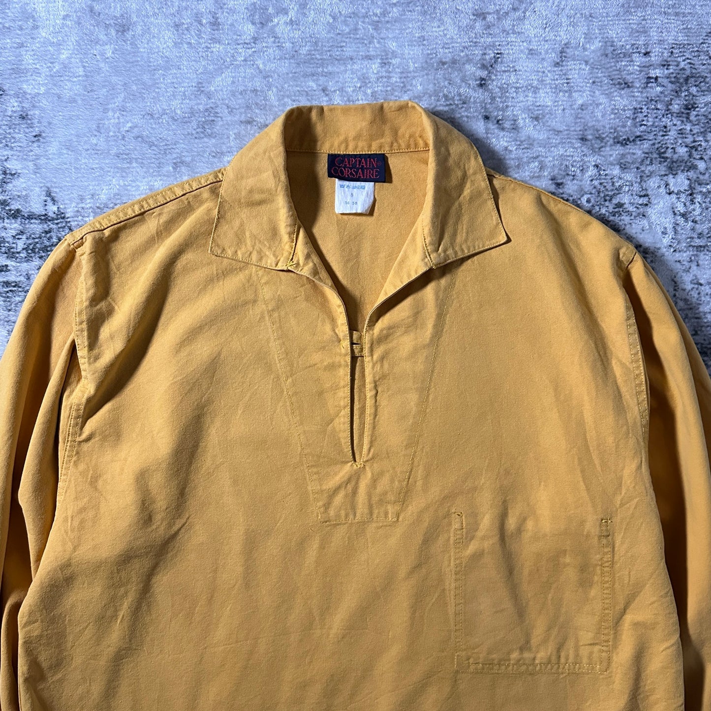 Fisherman Smock Mustard Yellow Pullover Shirt – Size 5
