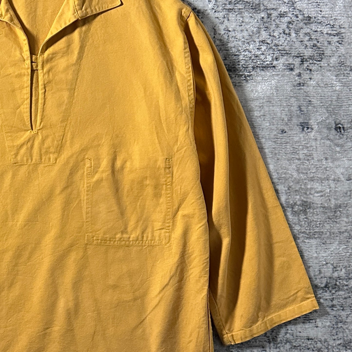 Fisherman Smock Mustard Yellow Pullover Shirt – Size 5