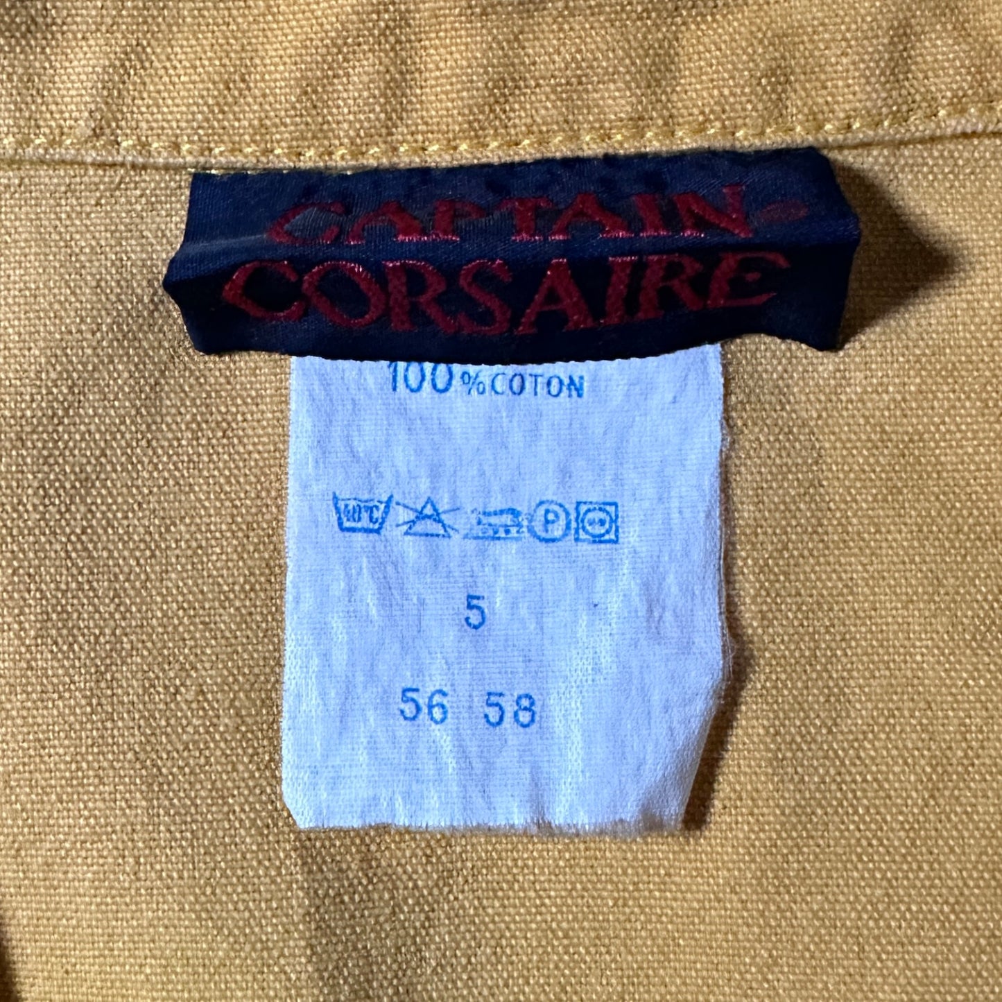 Fisherman Smock Mustard Yellow Pullover Shirt – Size 5