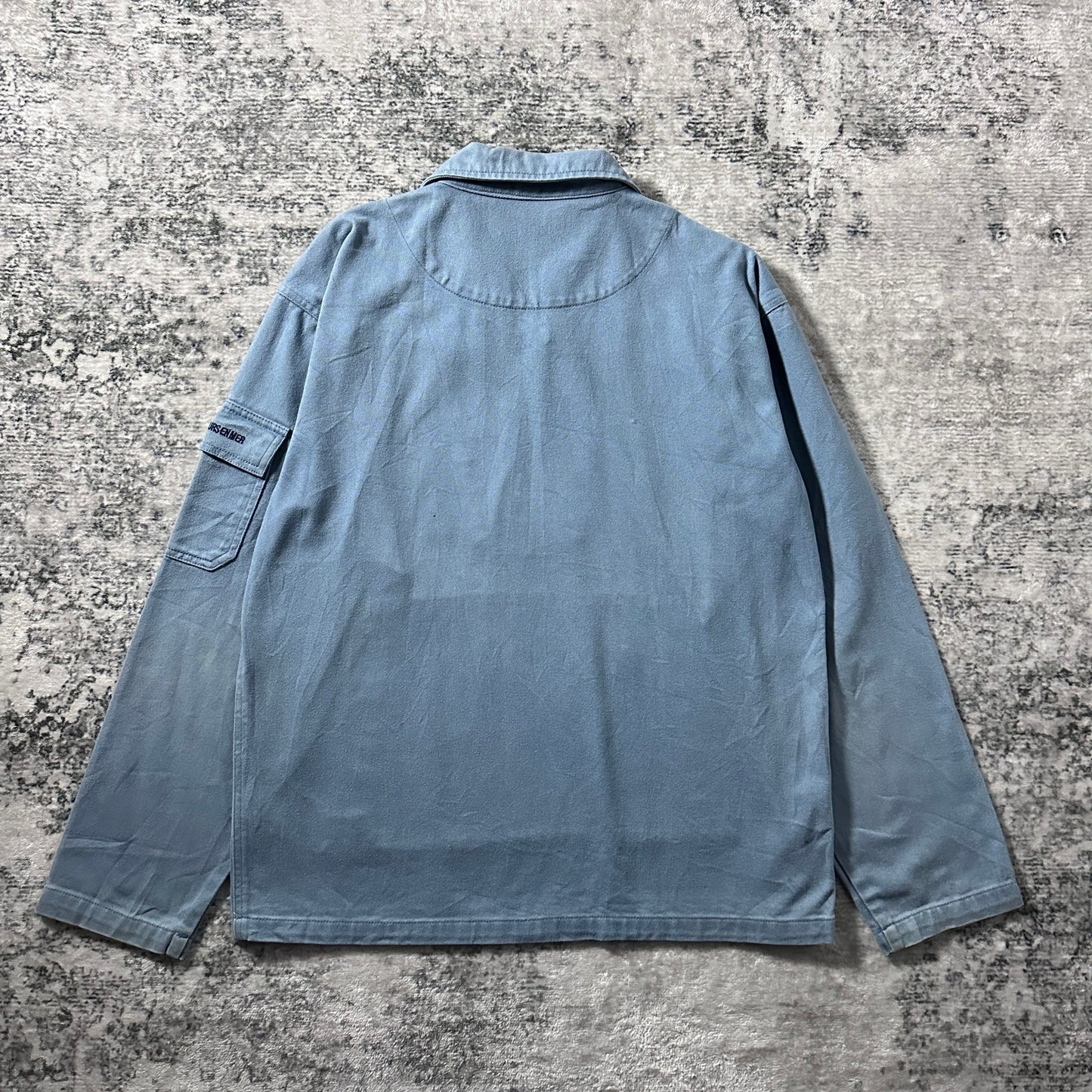 Fisherman　Smock　Cotton French　Pullover – L / Faded Blue