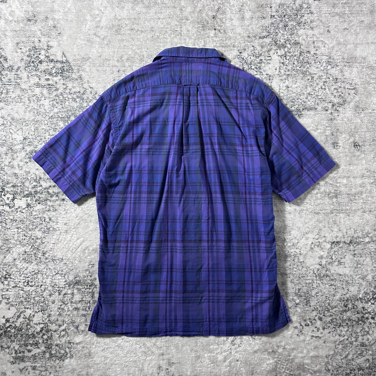 Polo by Ralph Lauren Cotton Caldwell Short Sleeve Shirt – M / Purple Plaid